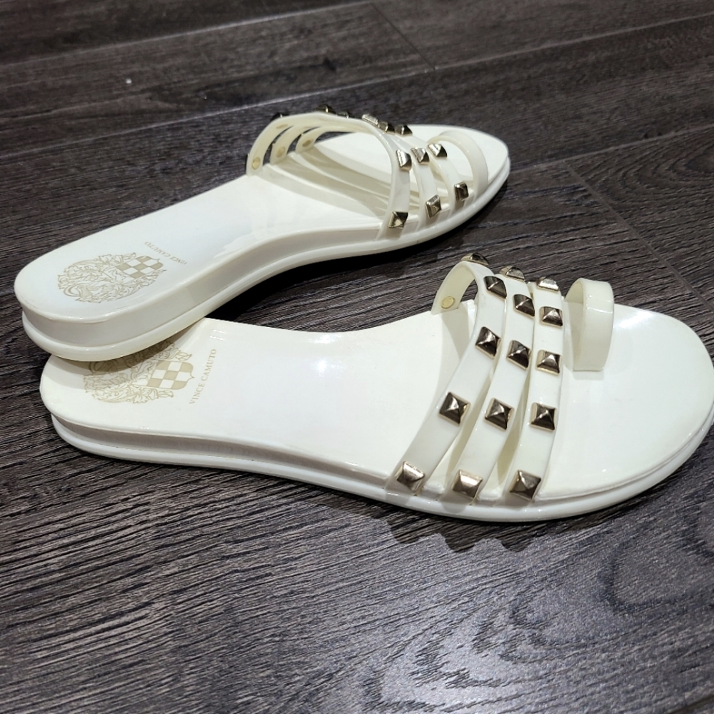 Vince Camuto Elishenta Embellished Slides Size 6